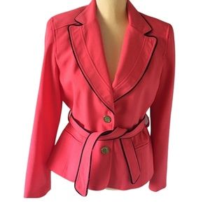 Sharagano Blazer/JacketCoral/ Navy NWT Lined SZ 8